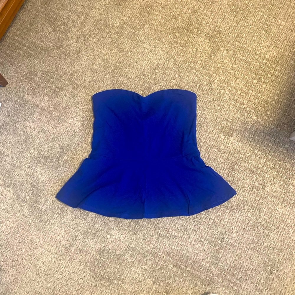 Peplum strapless top NWT